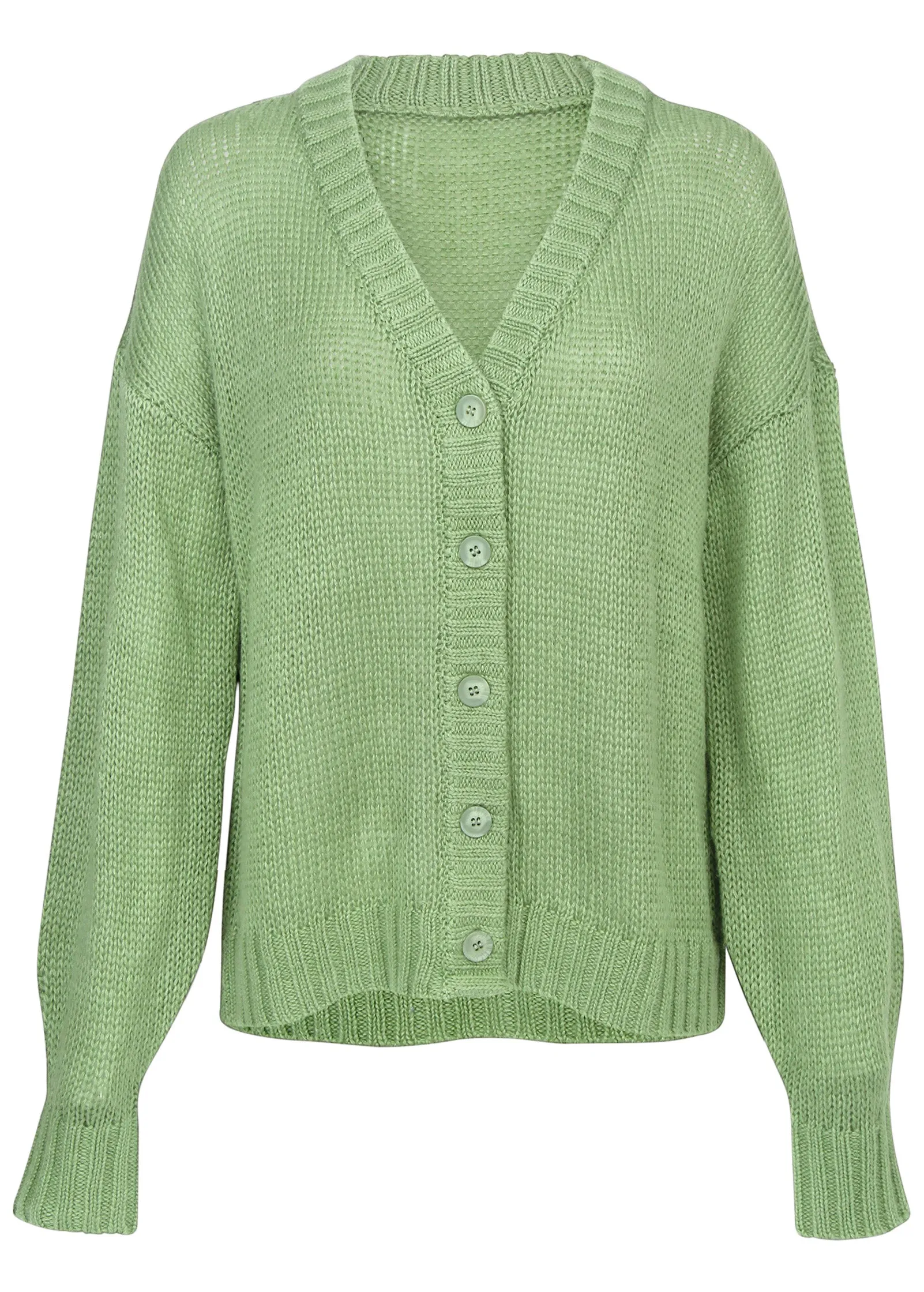 Light Weight Cardigan - Basil